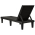 Tumbona de polipropileno negro 155x58x83