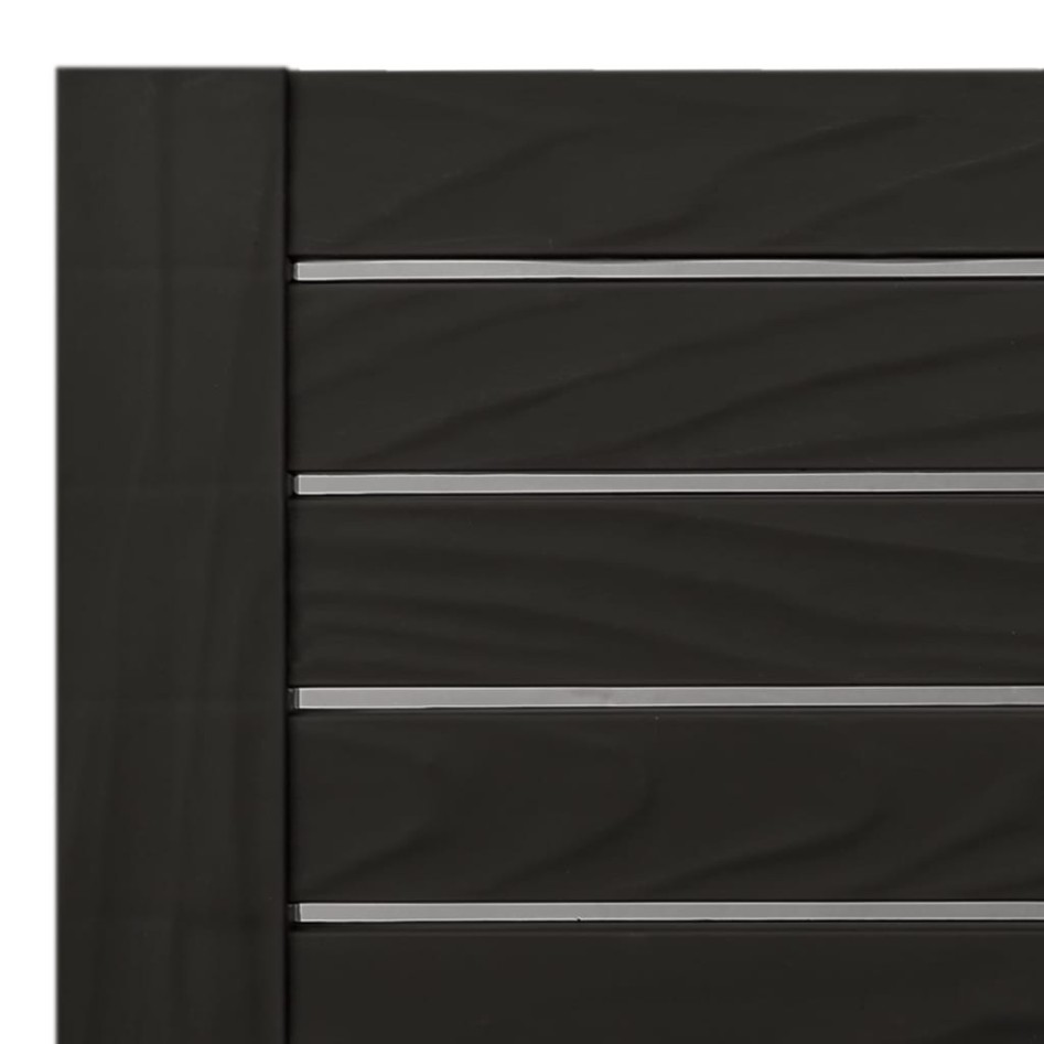 Tumbona de polipropileno negro 155x58x83