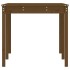 Mesa de jardín madera maciza pino marrón miel 159,5x82,5x76