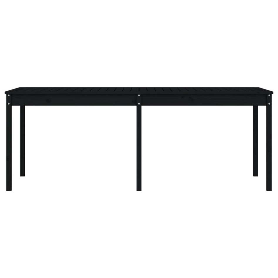 Mesa de jardín madera maciza de pino negro 203,5x100x76