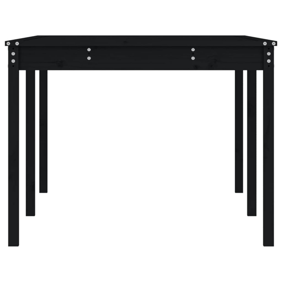 Mesa de jardín madera maciza de pino negro 203,5x100x76