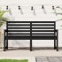 Banco de jardín madera maciza pino negro 159,5x48x91,5
