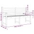 Banco de jardín madera maciza pino negro 159,5x48x91,5