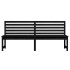 Banco de jardín madera maciza pino negro 201,5