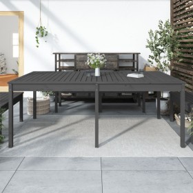 Mesa de jardín madera maciza de pino gris 203,5x100x76