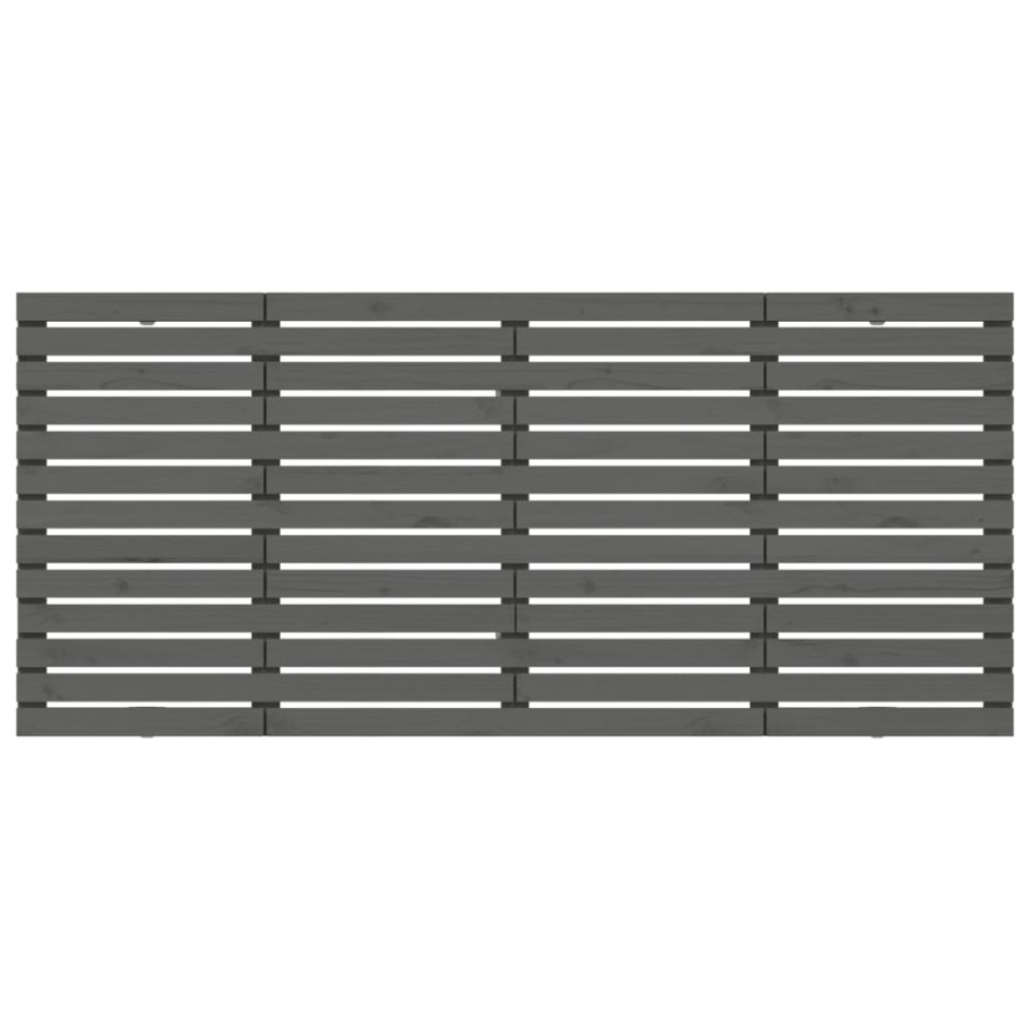 Cabecero de cama de pared madera maciza pino gris 206x3x91,5