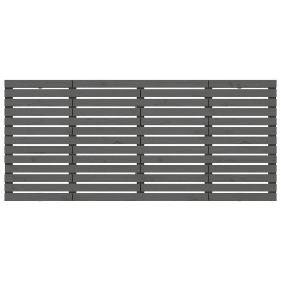 Cabecero de cama de pared madera maciza pino gris 166x3x91,5