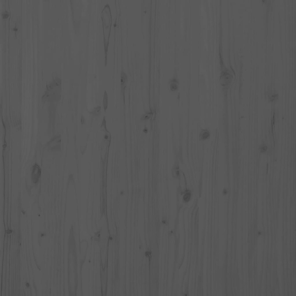 Cabecero de cama de pared madera maciza pino gris 166x3x91,5