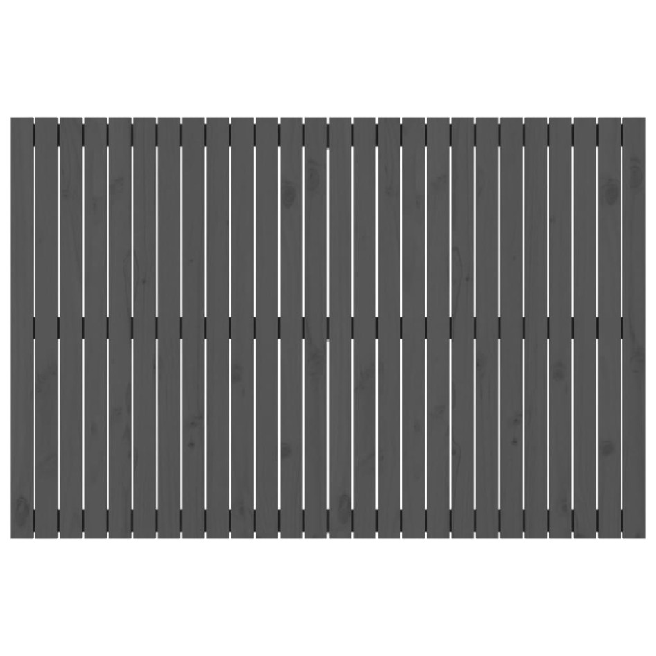 Cabecero de cama de pared madera maciza pino gris 166x3x110