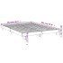Estructura de cama madera de ingeniería marrón roble 140x200