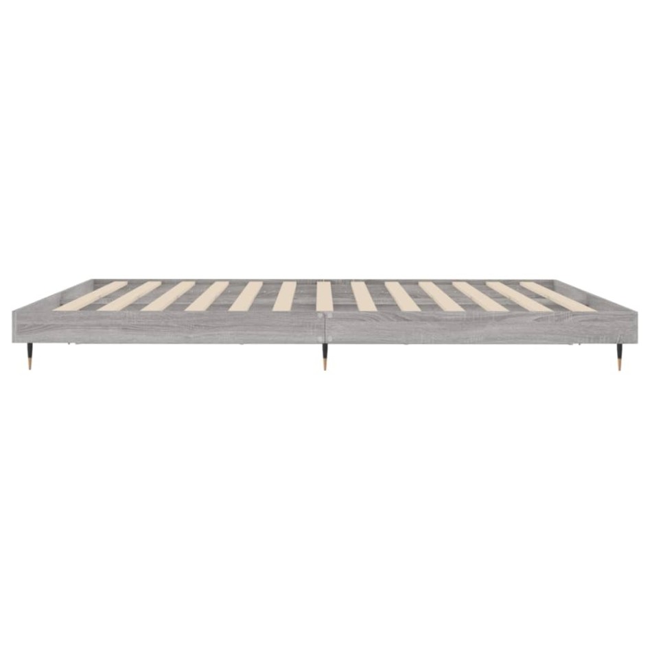 Estructura de cama madera de ingeniería gris Sonoma 120x200