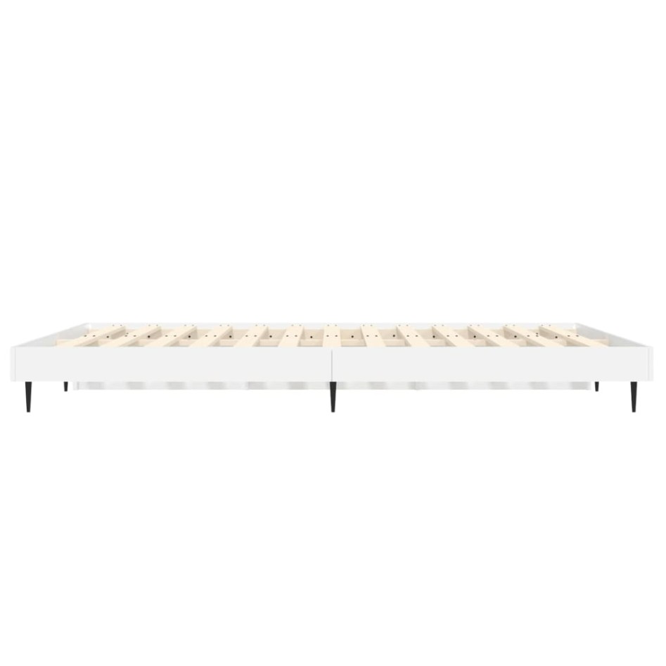 Estructura de cama madera de ingeniería blanca 120x190