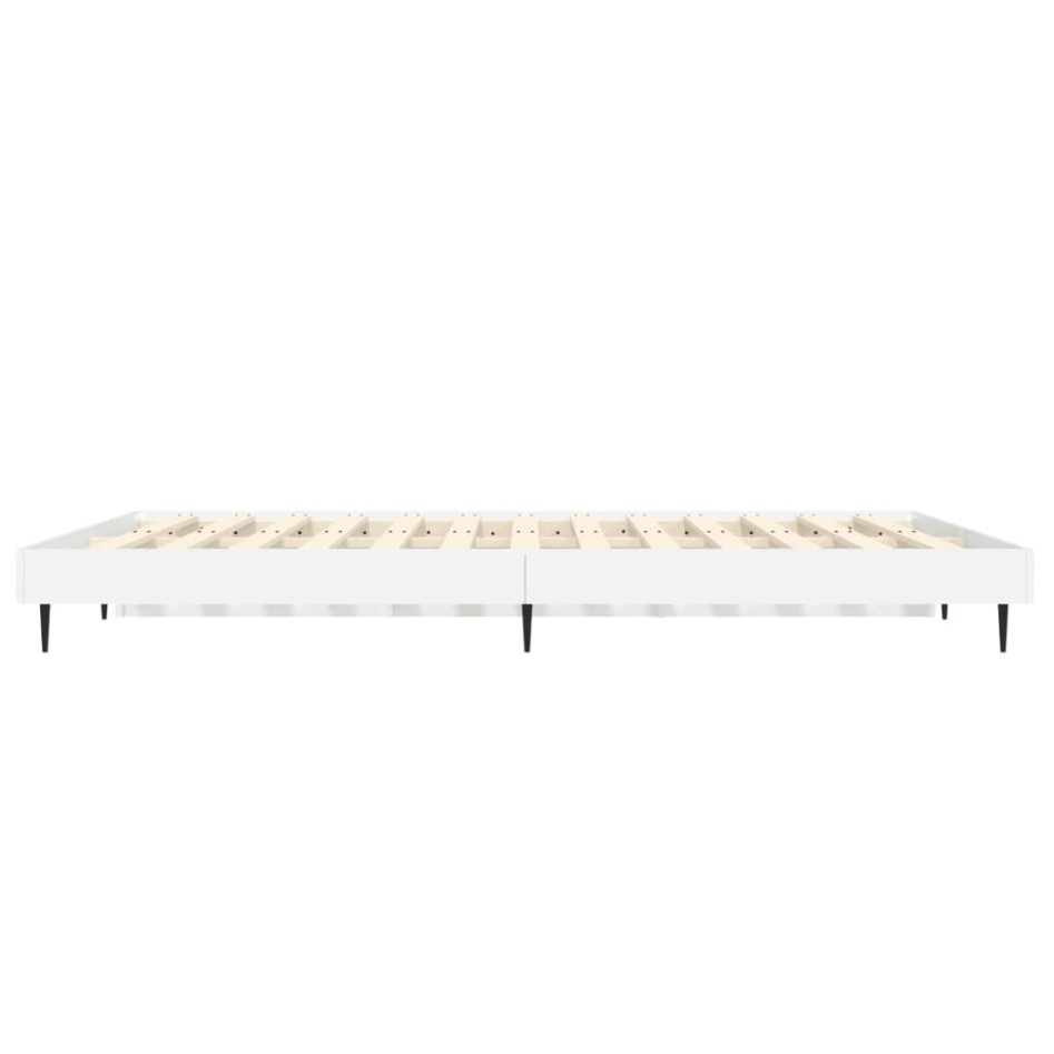 Estructura de cama madera de ingeniería blanca 135x190
