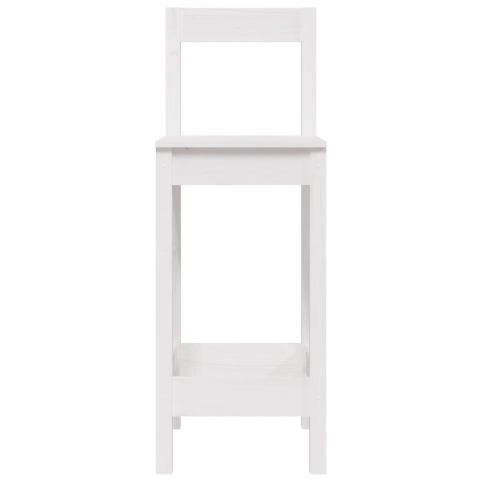 Taburetes de cocina 2 uds madera de pino blanco 40x41,5x112