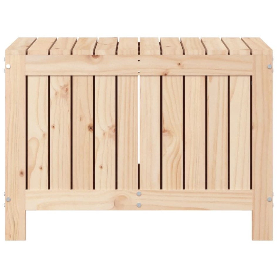 Caja de almacenaje jardín madera maciza de pino 76x42,5x54