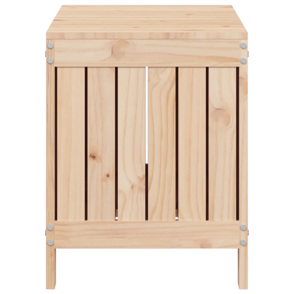 Caja de almacenaje jardín madera maciza de pino 76x42,5x54