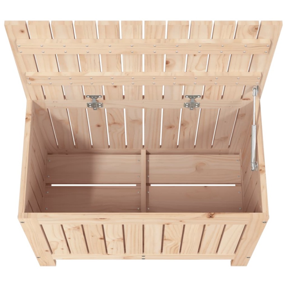 Caja de almacenaje jardín madera maciza de pino 76x42,5x54