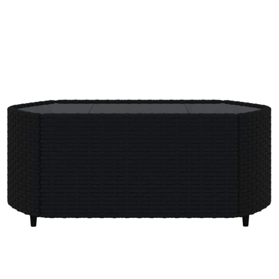 Set de muebles de jardín 3 pzas y cojines ratán sintético