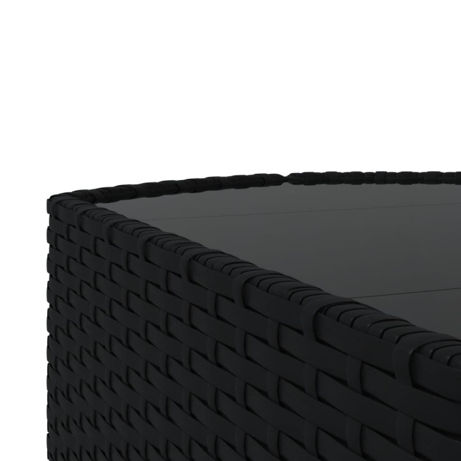 Set de muebles de jardín 3 pzas y cojines ratán sintético