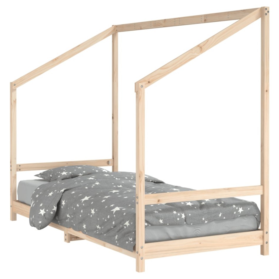 Estructura de cama infantil madera maciza de pino 90x190