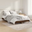 Estructura de cama madera contrachapada marrón roble 120x190 cm