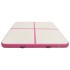 Esterilla inflable de gimnasia con bomba PVC rosa 200x200x10