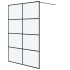 Mampara de ducha vidrio ESG esmerilado negro 140x195
