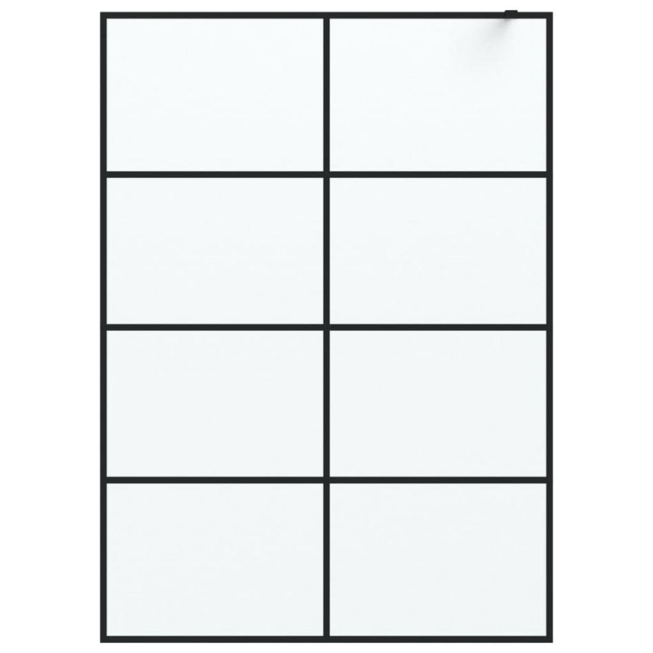 Mampara de ducha vidrio ESG esmerilado negro 140x195