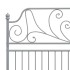 Estructura de cama de metal gris 160x200