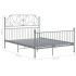 Estructura de cama de metal gris 160x200
