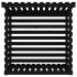 Leñero de madera maciza de pino negro 108x73x108