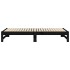 Sofá cama extraíble madera maciza de pino negro 2x(75x190)