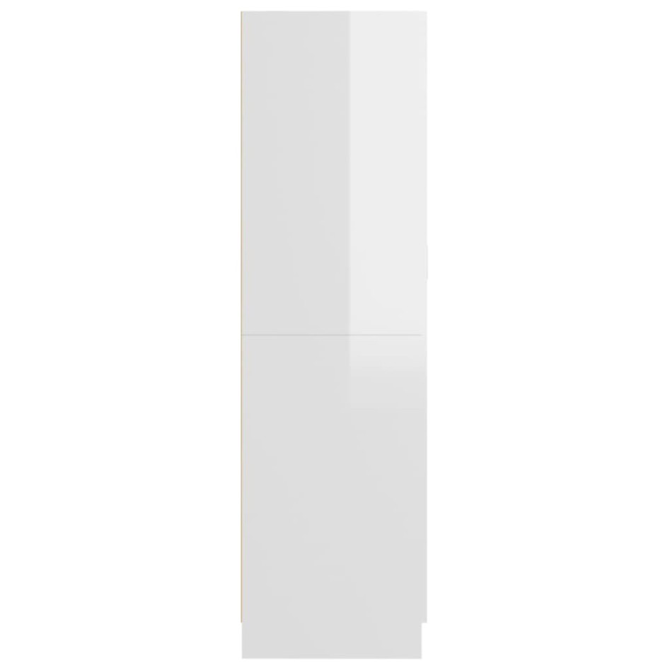 Armario madera contrachapada blanco brillante 82,5x51,5x180