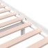 Estructura de cama madera maciza blanca King Size 150x200