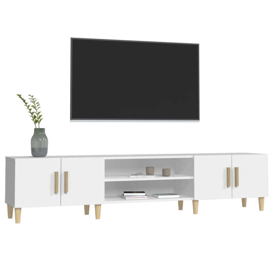 Mueble para TV madera contrachapada blanco 180x31,5x40