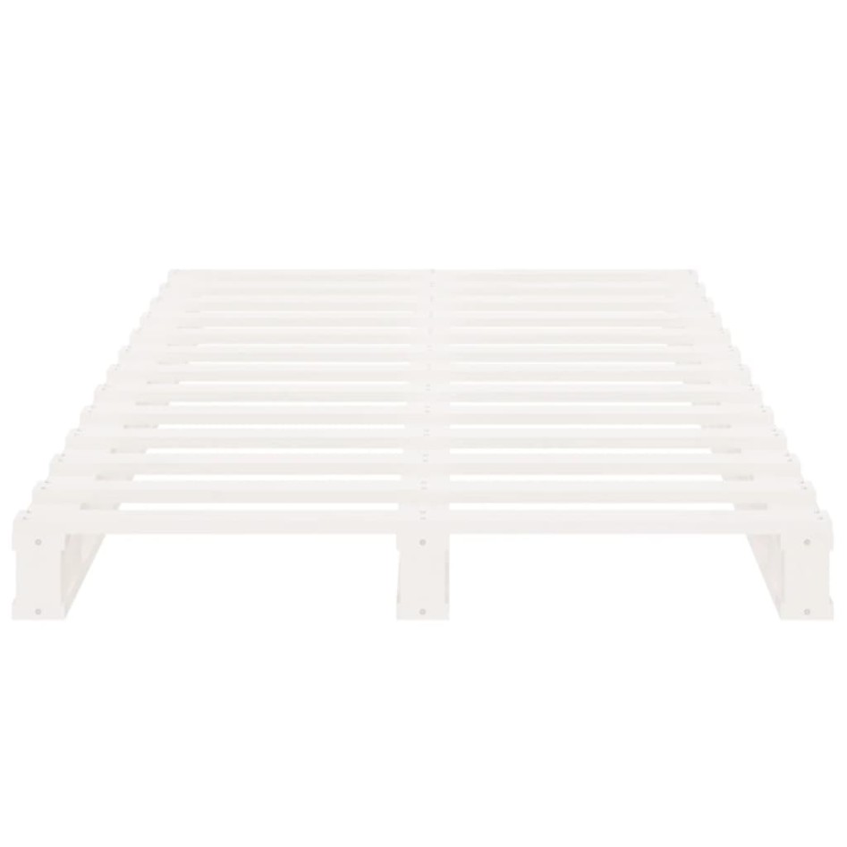 Cama de palets madera maciza pino blanca pequeña 75x190