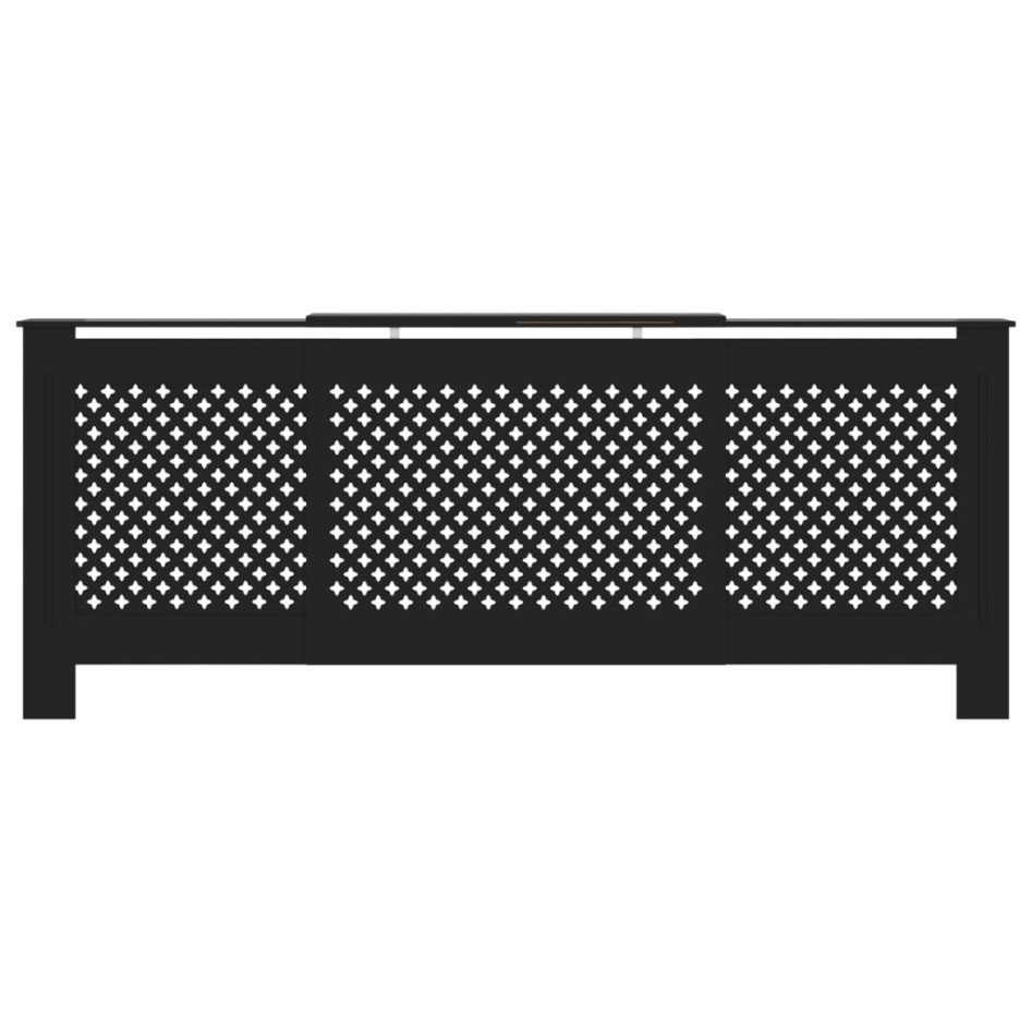 Cubierta para radiador MDF negro 205