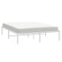 Estructura de cama de metal blanca 150x200