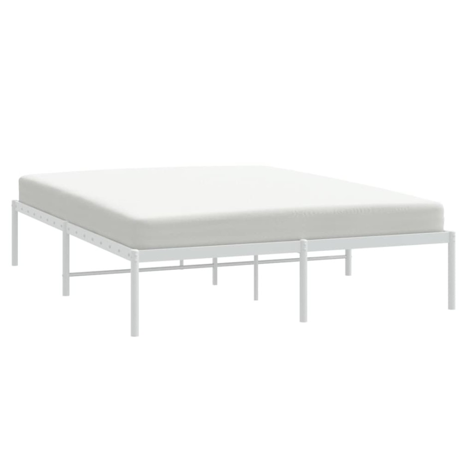 Estructura de cama de metal blanca 150x200