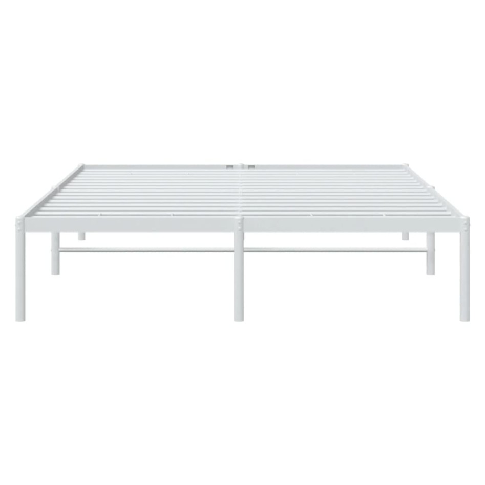 Estructura de cama de metal blanca 150x200