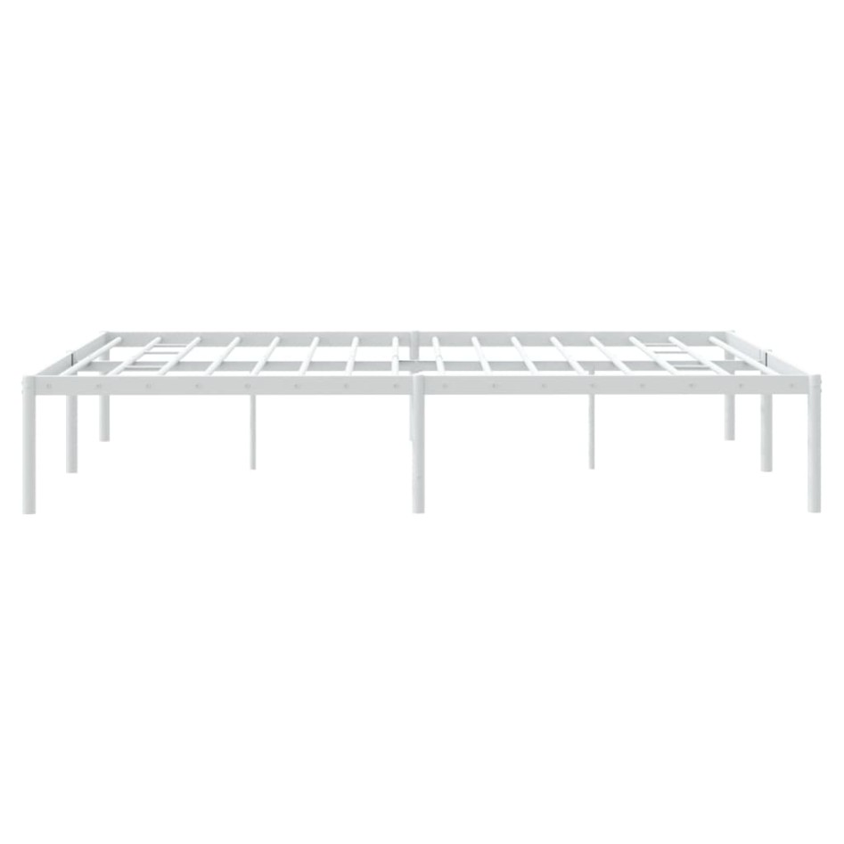 Estructura de cama de metal blanca 150x200