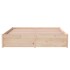 Estructura de cama de madera maciza 140x190