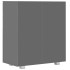 Aparador de aglomerado gris brillante 71x35x80