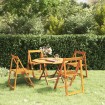Sillas de jardín plegables 4 uds madera maciza de acacia