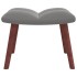 Sillón de relax con taburete de terciopelo gris