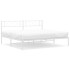 Estructura de cama de metal con cabecero blanco 193x203