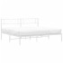 Estructura de cama de metal con cabecero blanco 193x203