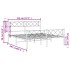 Estructura cama metal con cabecero y estribo blanco 140x200