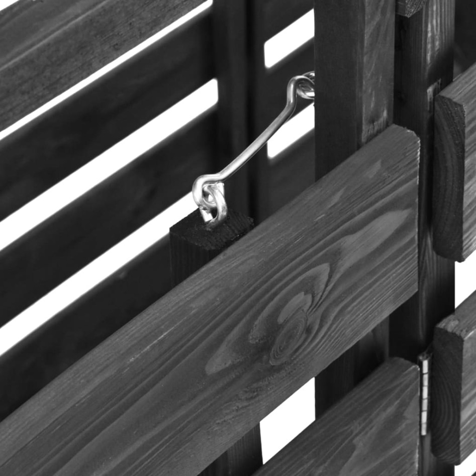 Cobertizo doble cubos basura madera pino pintada