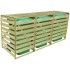 Cobertizo triple de contenedor de basura madera impregnada